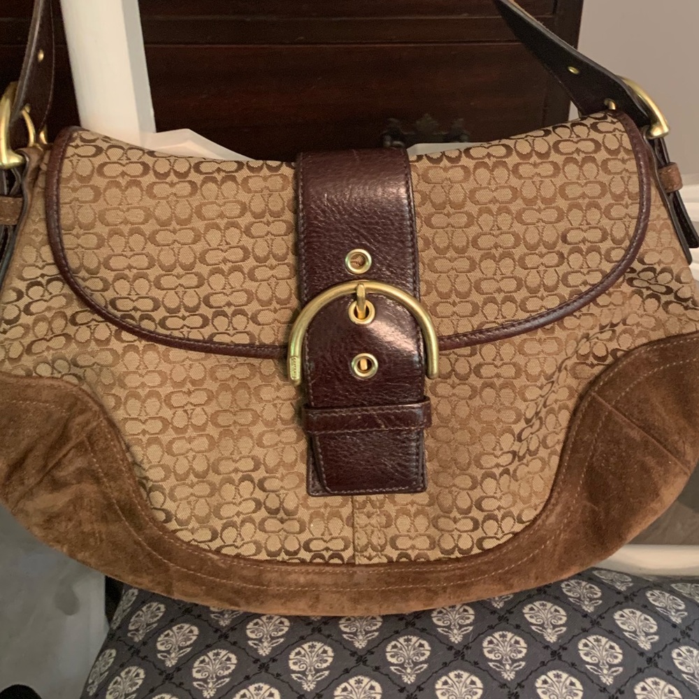 Coach suede bag
